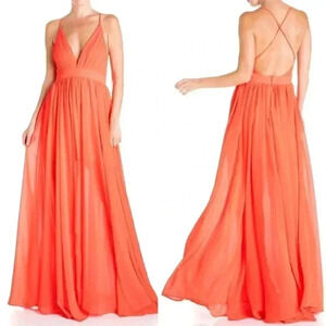 NWT Meghan LA Enchanted Garden Maxi Dress in Flame